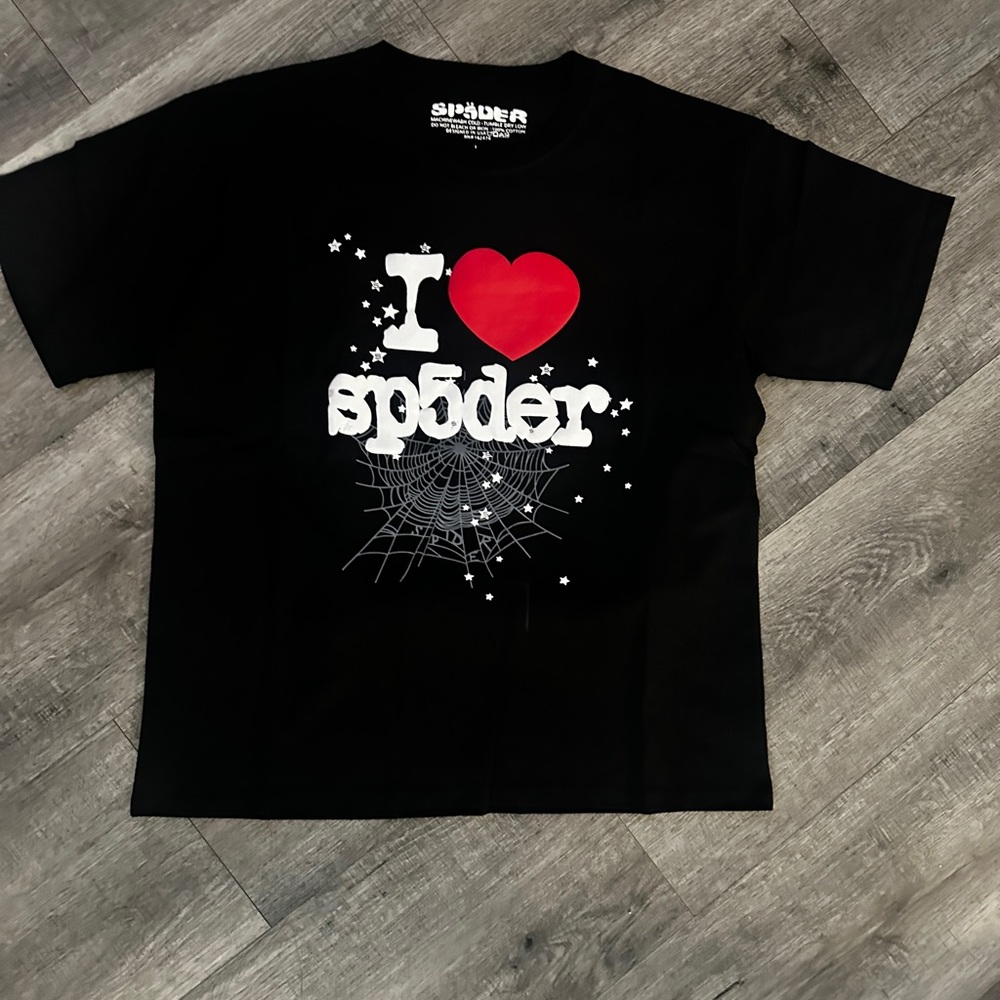 Spyder Black T-Shirt with Red Heart Design